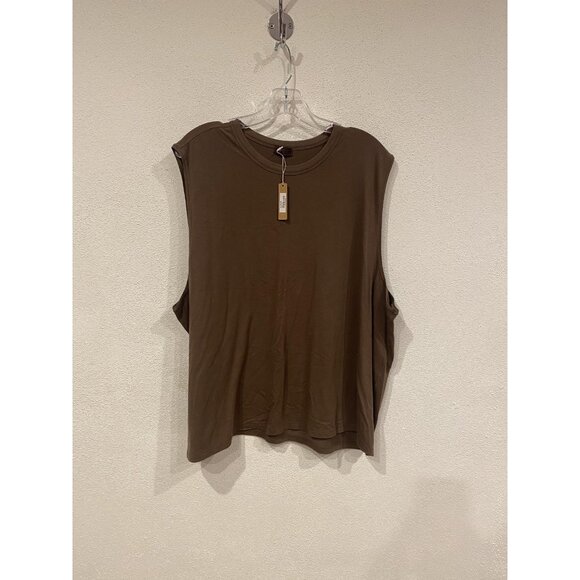 SKIMS Tops - Skims Boyfriend Tank Top Womens 2XL Brown Oxide Sleeveless Oversized Basic